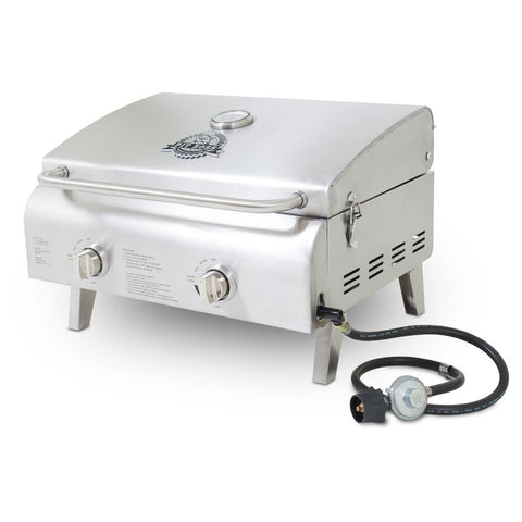 Pit Boss 75275 stainless steel body for durability and easy cleaning.