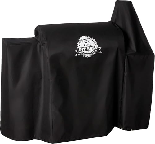 Durable weatherproof fabric shields the grill from rain and sun.