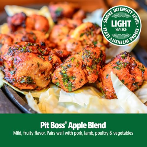 Pit Boss Apple Pellets in grilling setup ready to cook.