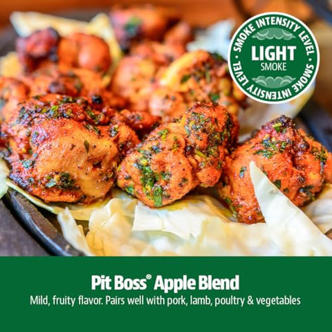 Pit Boss Apple Pellets in grilling setup ready to cook.