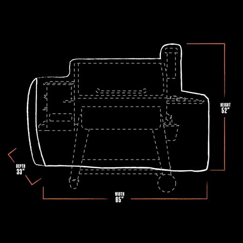 Pit Boss Sportsman 1100 grill cover with drawstring secures fit.