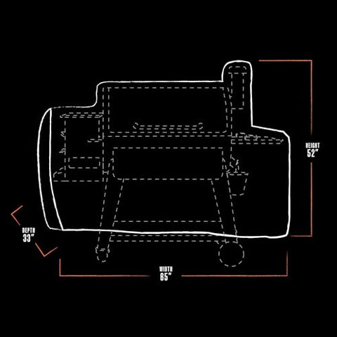 Pit Boss Sportsman 1100 grill cover with drawstring secures fit.