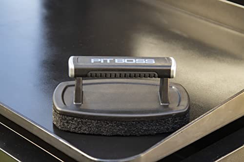 Pit Boss Ultimate Griddle Cleaning Brush showing scrub surface for efficient grilled-surface cleaning.