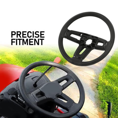 PIT66 mower steering wheel anti-slip surface for a secure grip in wet conditions.