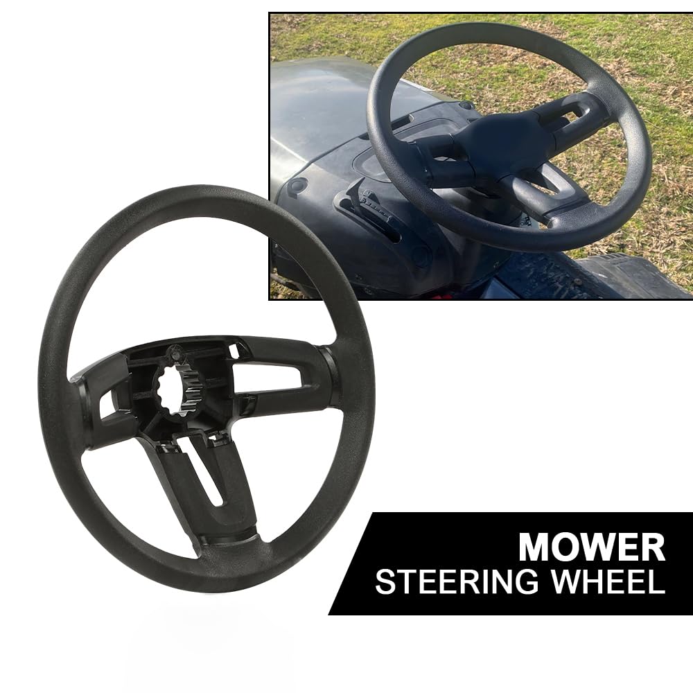 PIT66 mower steering wheel compatible with Husqvarna models for versatile replacement.