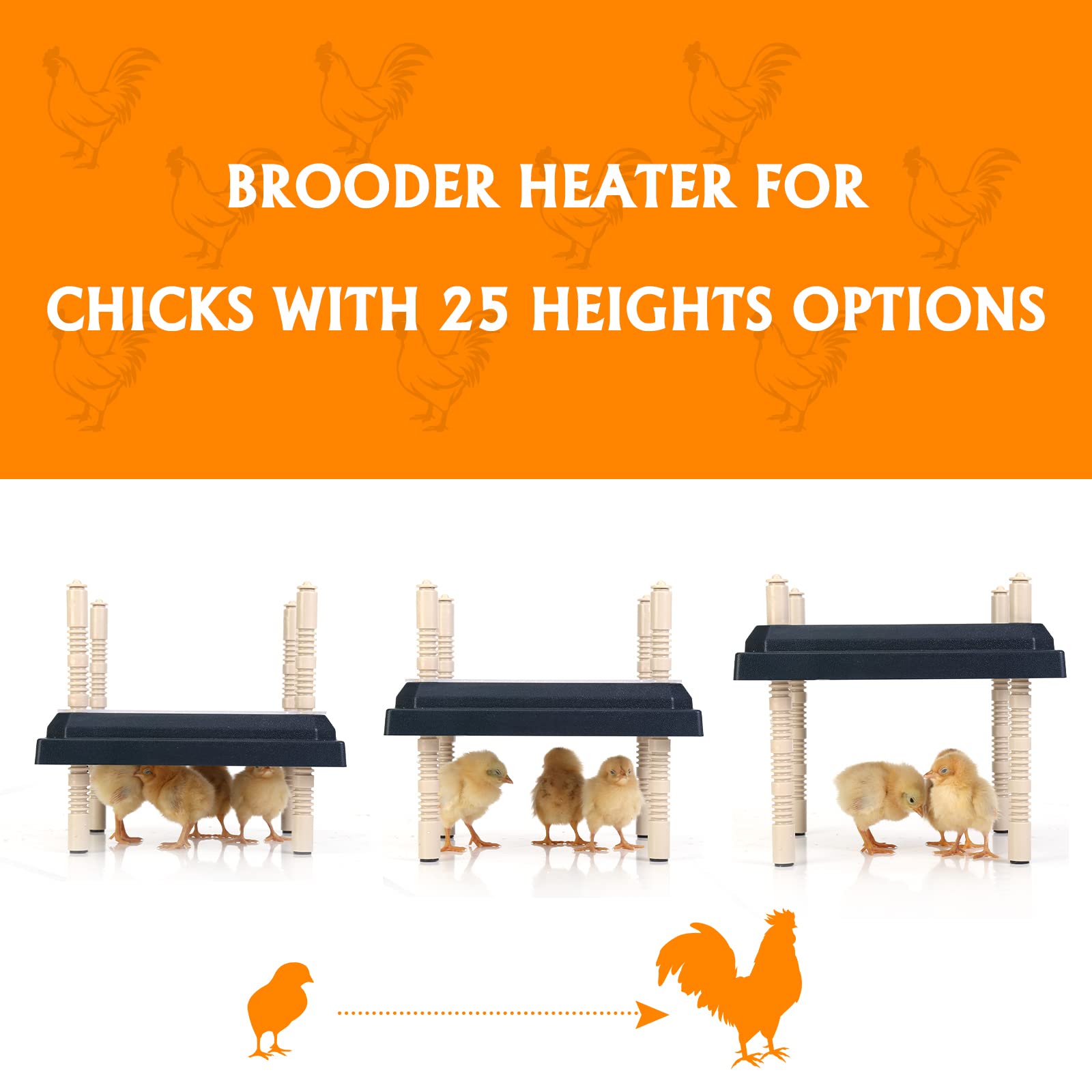 Pitalok ABS construction ensures durable, stable brooder heater for everyday use.