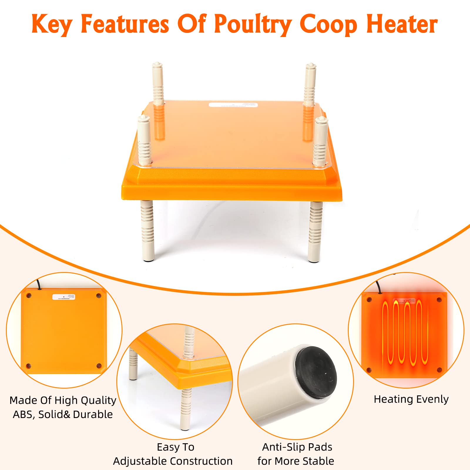 Pitalok brooder plate bottom insulation ensures even heat.