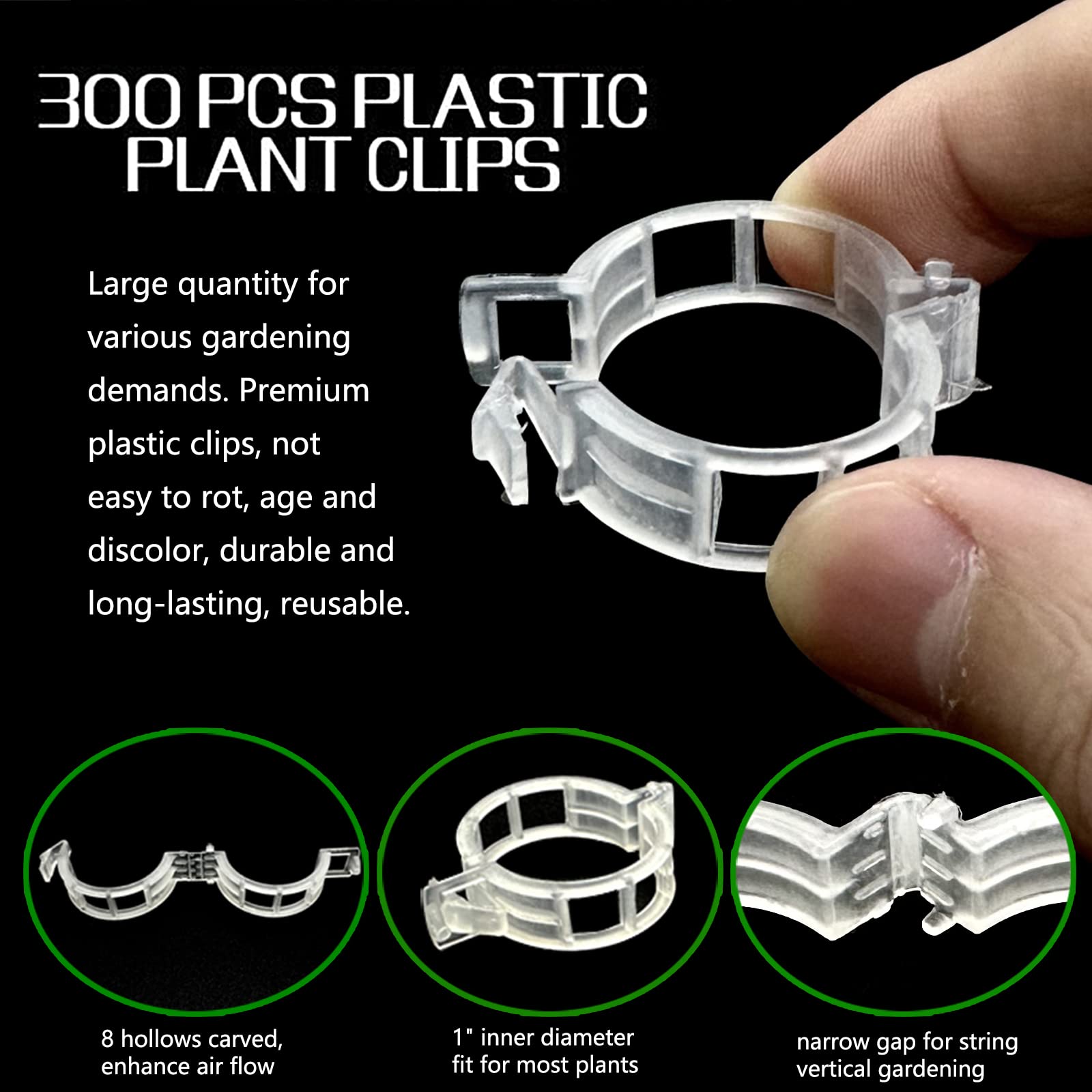 Piteno plastic trellis clips material designed for high heat durability.