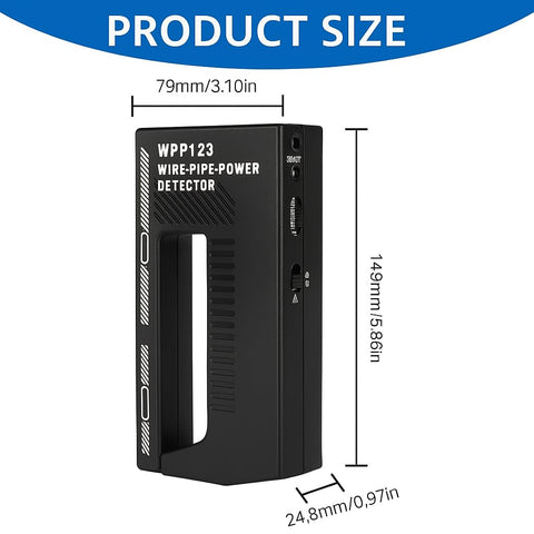 Pithon Grips WPP123 detects studs, metal pipes, and live wires behind walls.
