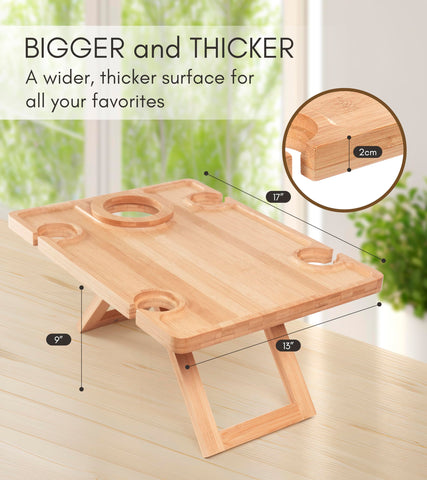 Piticco wine table bottle holder keeps bottles upright to prevent spills