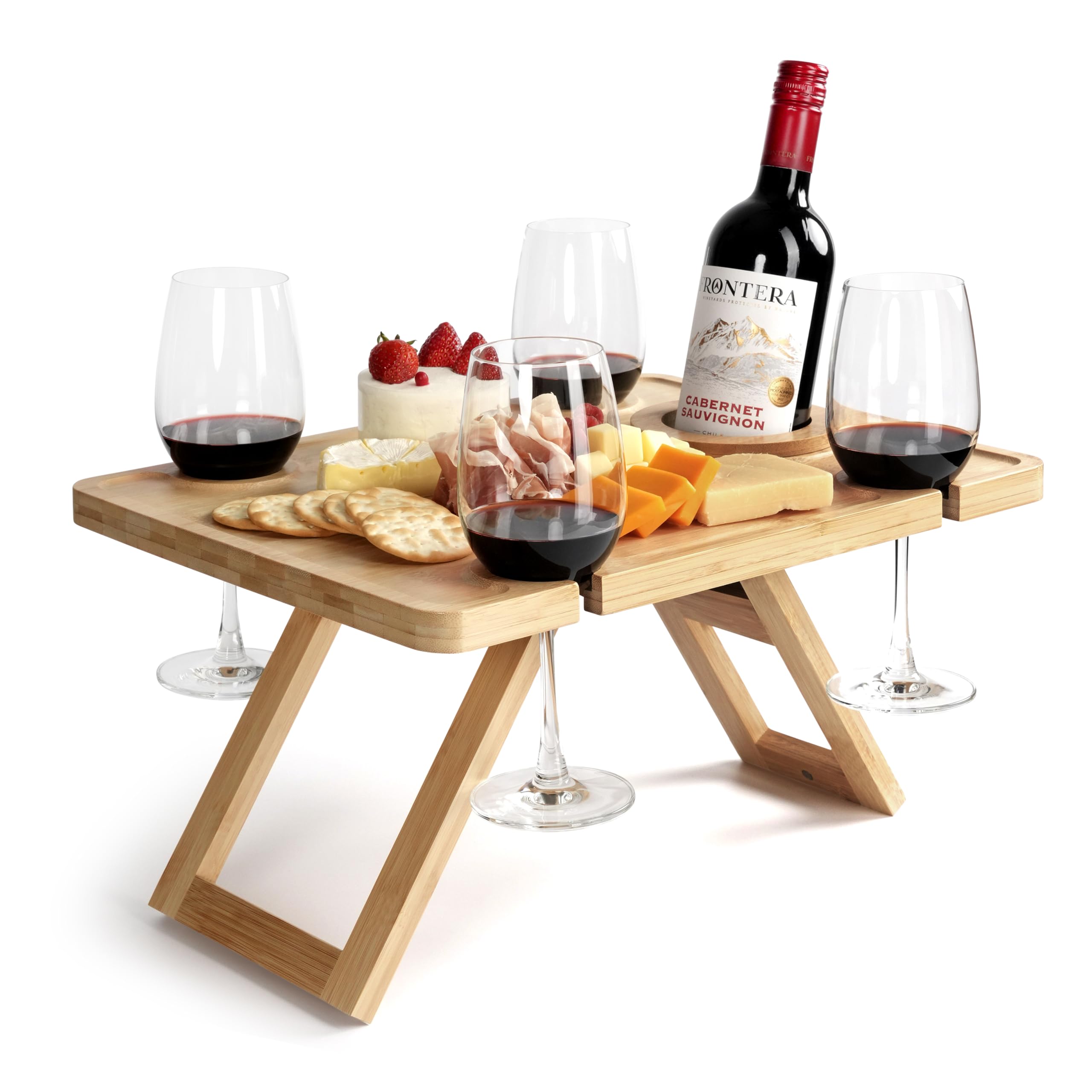 Piticco outdoor wine picnic table folding for easy transport and storage