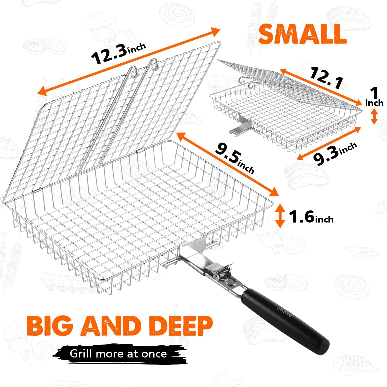 PitInnov 430 stainless steel construction offers durability, rust resistance, and dishwasher safety