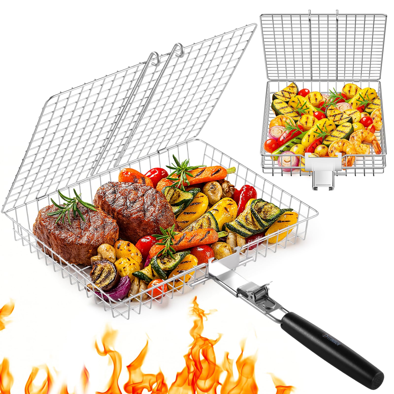 PitInnov Perfect for cooking fish, shrimp, vegetables and meat with even heating.