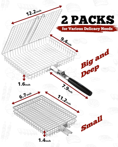 PitInnov Nesting Baskets small, great for vegetables and seafood on the grill.