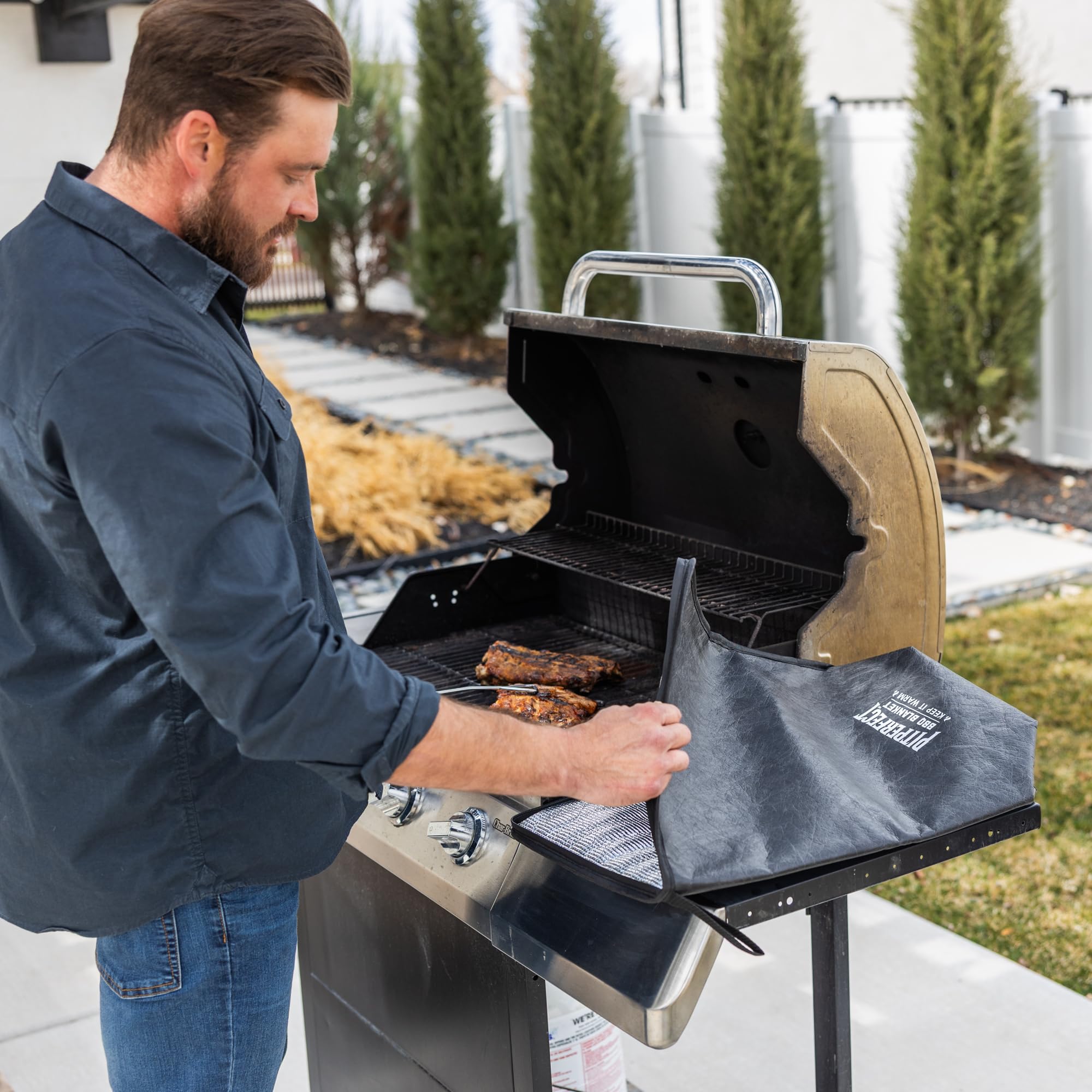 PITPERFECT BBQ BLANKET includes 25 butcher paper sheets for wrapping.