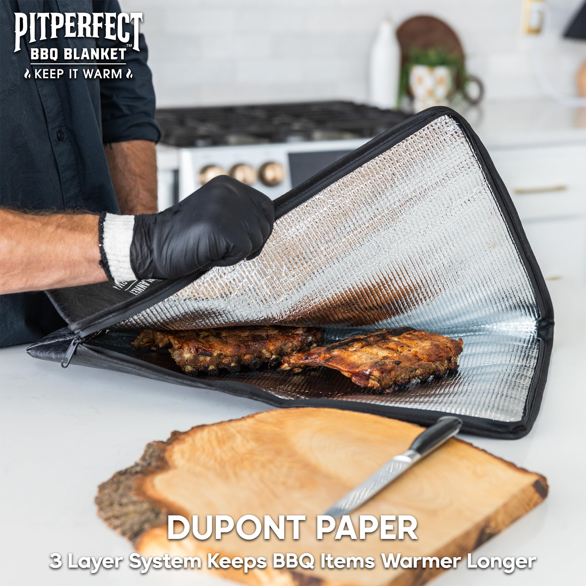 PITPERFECT BBQ BLANKET 21x15x7 inches fits large cuts.