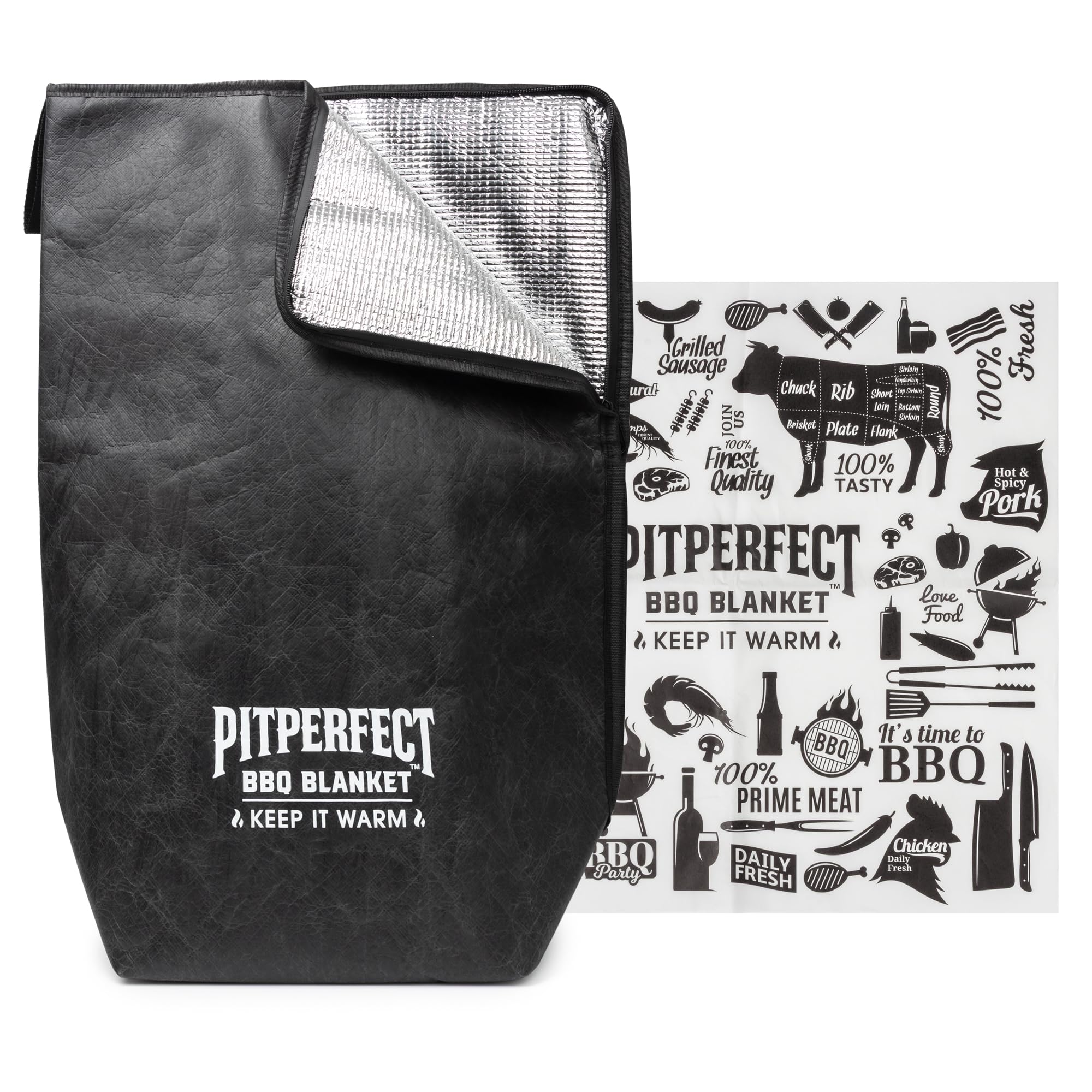 PITPERFECT BBQ BLANKET leakproof design preserves juices during rest.