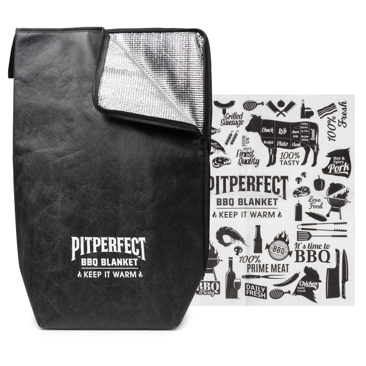 PITPERFECT BBQ BLANKET leakproof design preserves juices during rest.