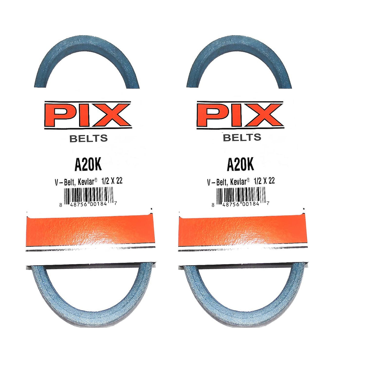 PIX A20K belts two-pack for Troy-Bilt GW-1128, Kevlar durability for lawn care
