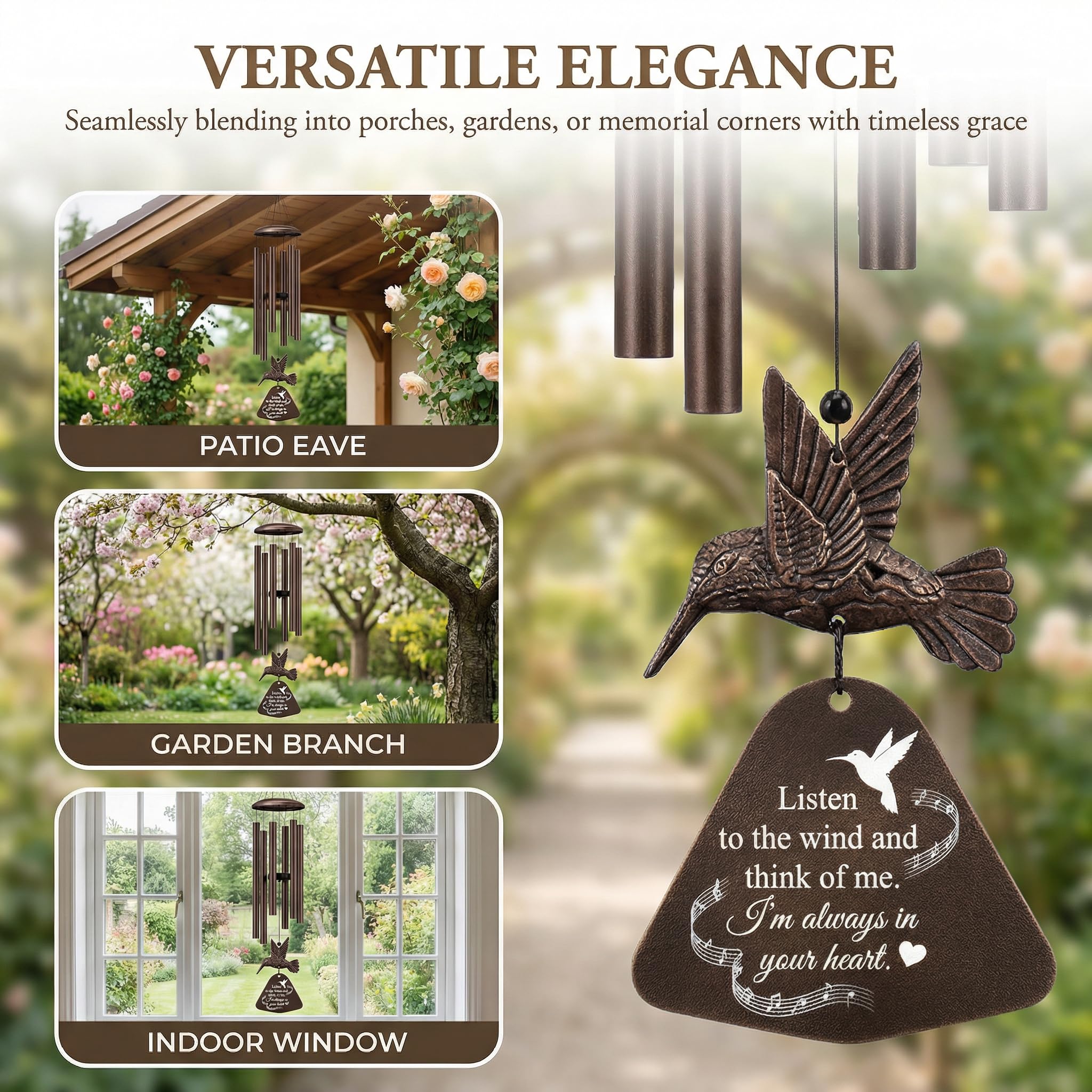 PIXPRI hummingbird detail close-up highlighting craftsmanship and durable finish for gardens.