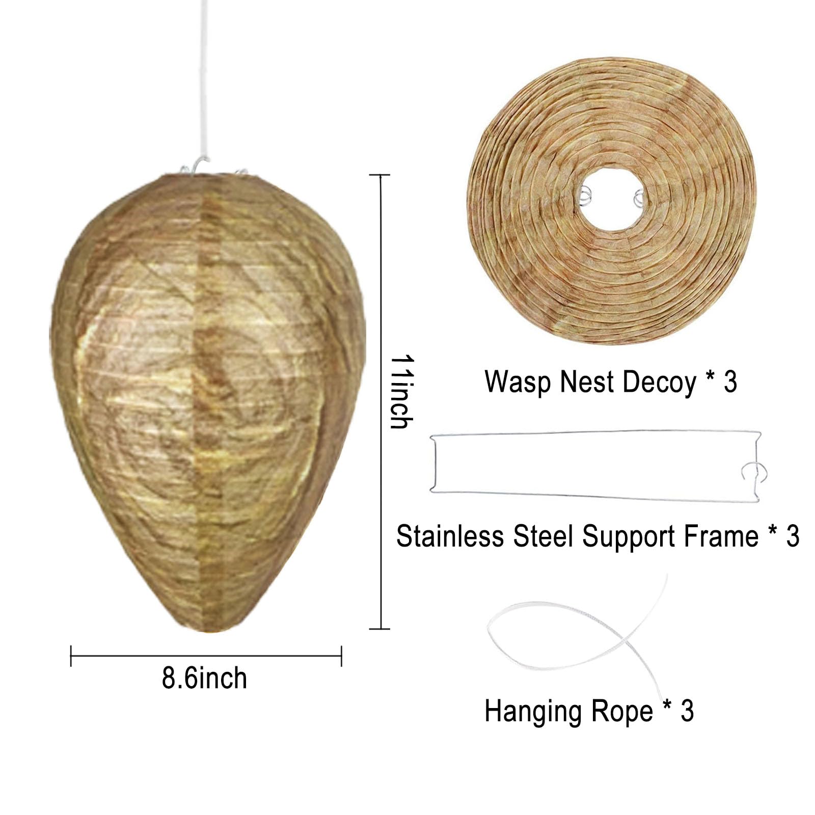 PIYIENR Wasp Nest Decoy garden and orchard use case in outdoor spaces