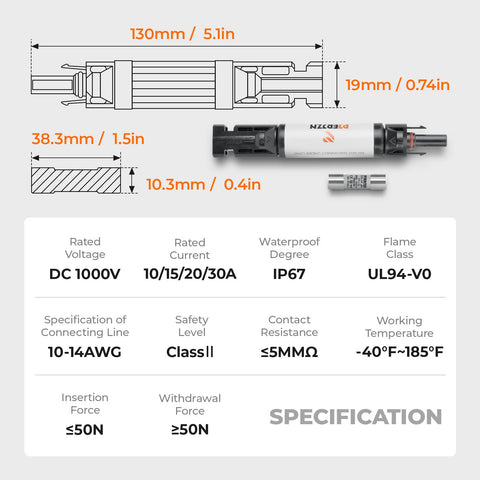 Pjerjzn 1000V rated fuse holder suitable for modern rooftop installations
