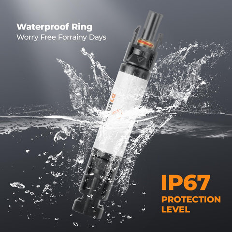 Pjerjzn ip67 seal on connector protects against water and dust exposure