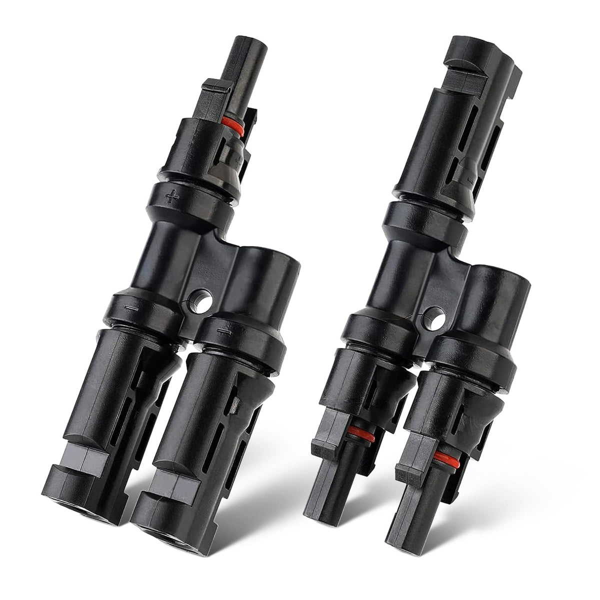 Pjerjzn solar Y-branch connector two-to-one for parallel solar panel setups.