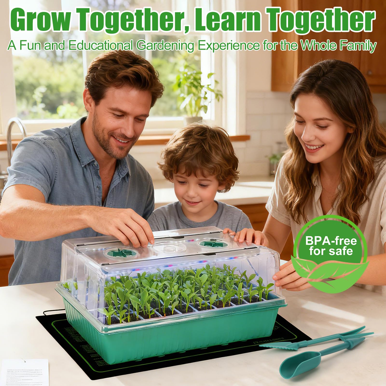 PJT all-in-one seed starting kit is ideal for herbs, flowers, and vegetables indoors.