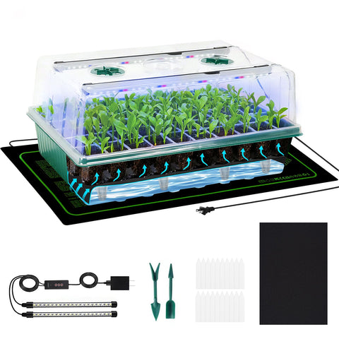 PJT seed starter tray 60-cell ready for germination and organized planting.