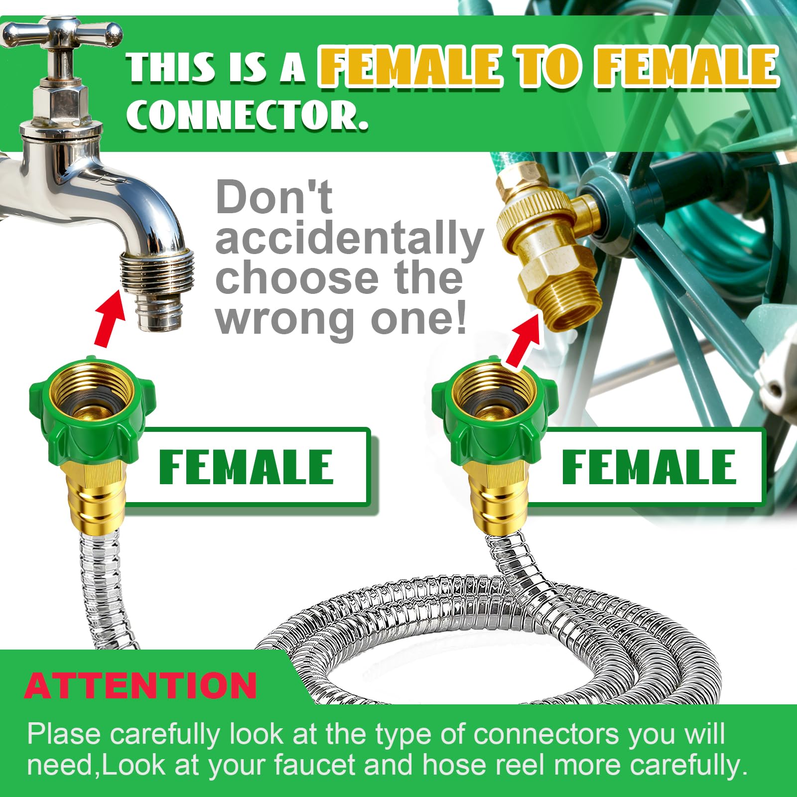 PJT stainless steel hose connector body shows durable construction