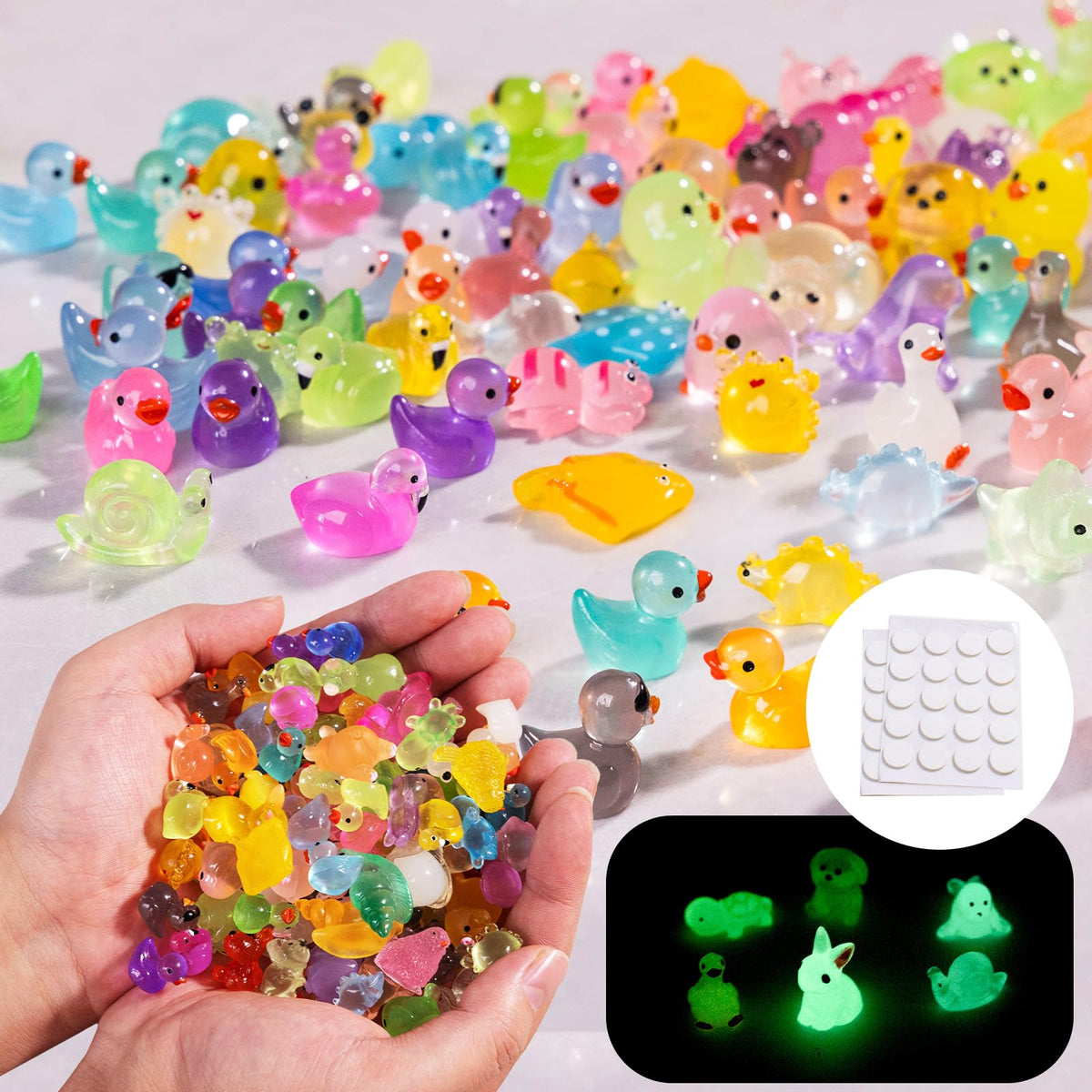 pkaoakyo tiny resin animals glow in the dark ideal for magical garden displays.