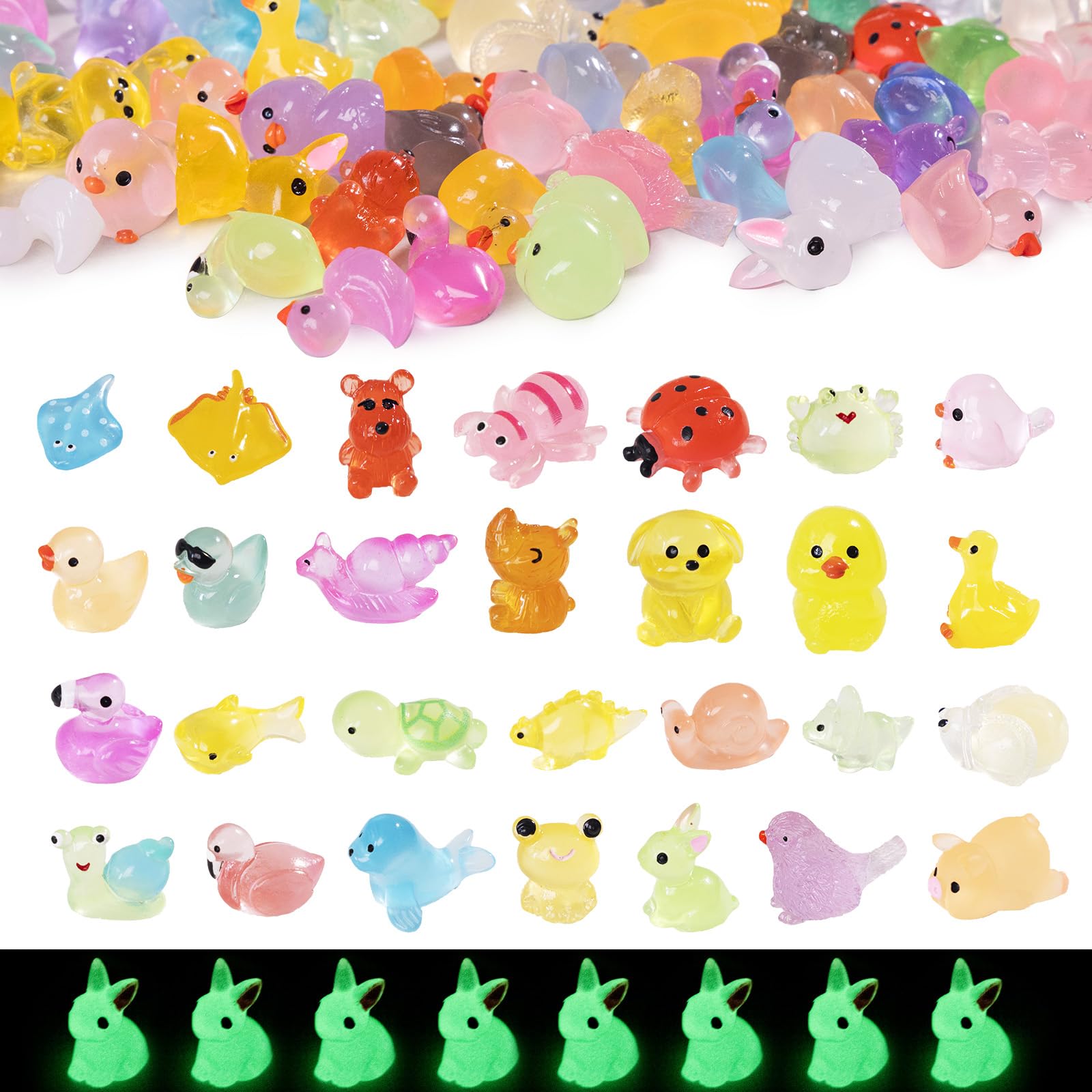 pkaoakyo tiny animals set perfect for mini landscapes and terrariums.