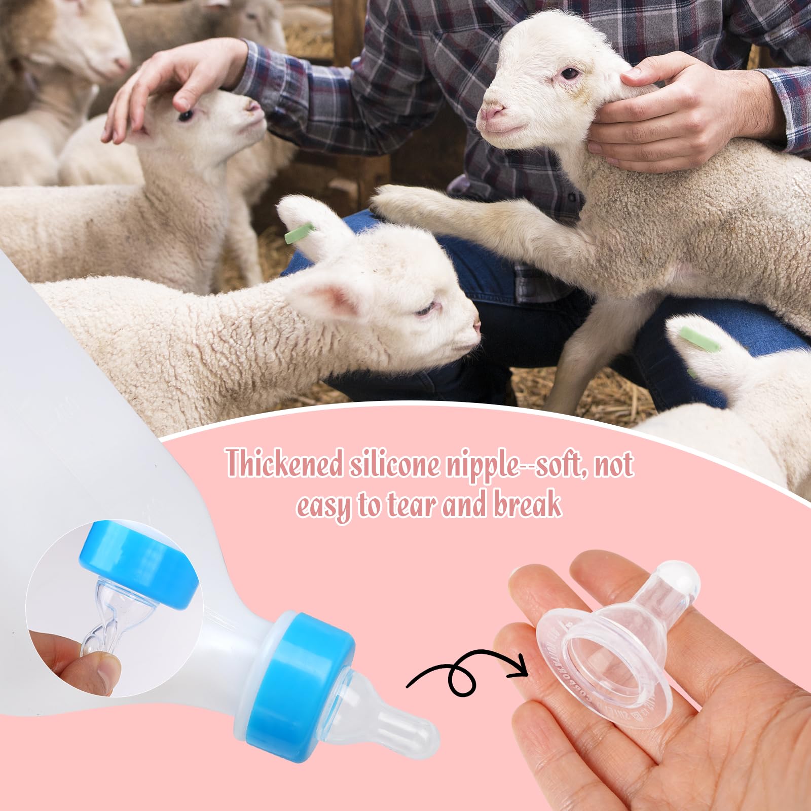 PKNYBZH calf bottle design reduces feeding pressure for smoother flow