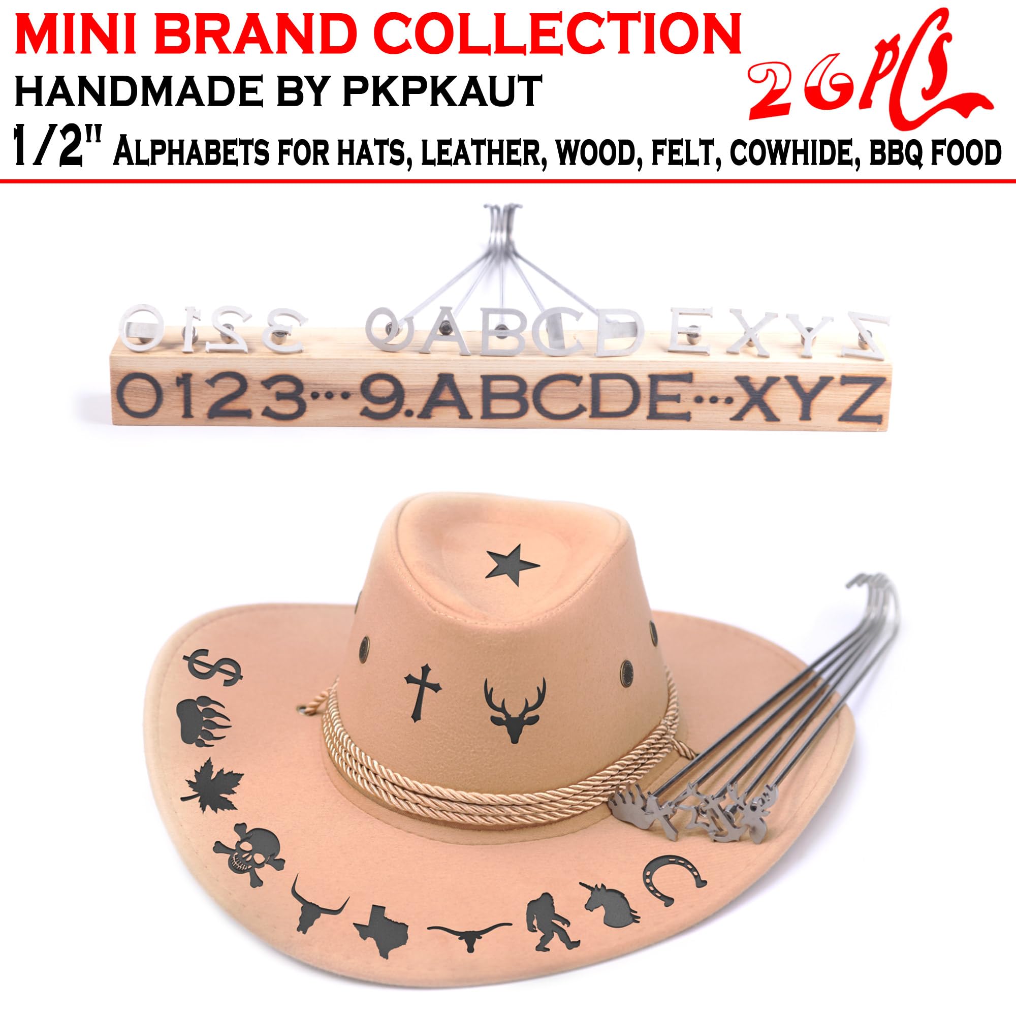 PKPKAUT leather branding on hat demonstrates durable mark