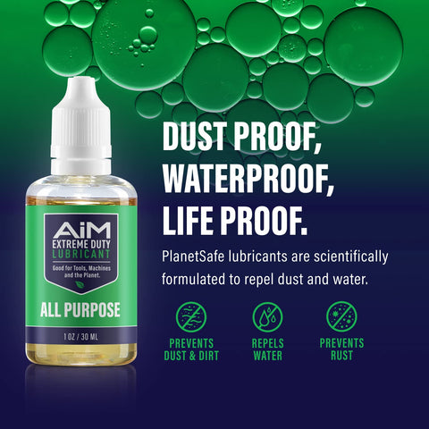 PlanetSafe Eco-friendly Mineral Oil Formula supports tool longevity and smooth performance.