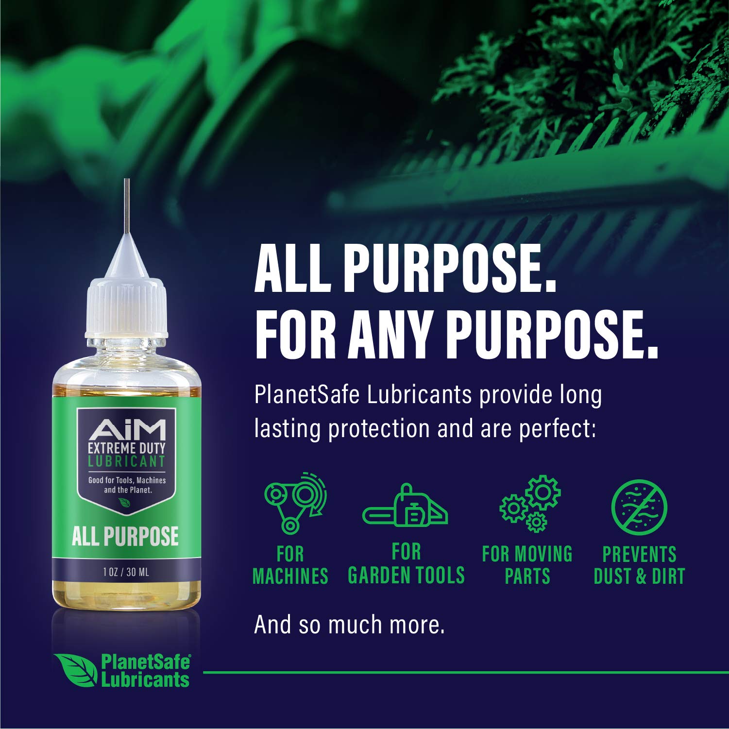 PlanetSafe Hedge Trimmer Oil spray 4oz lubricates blades and helps prevent rust.