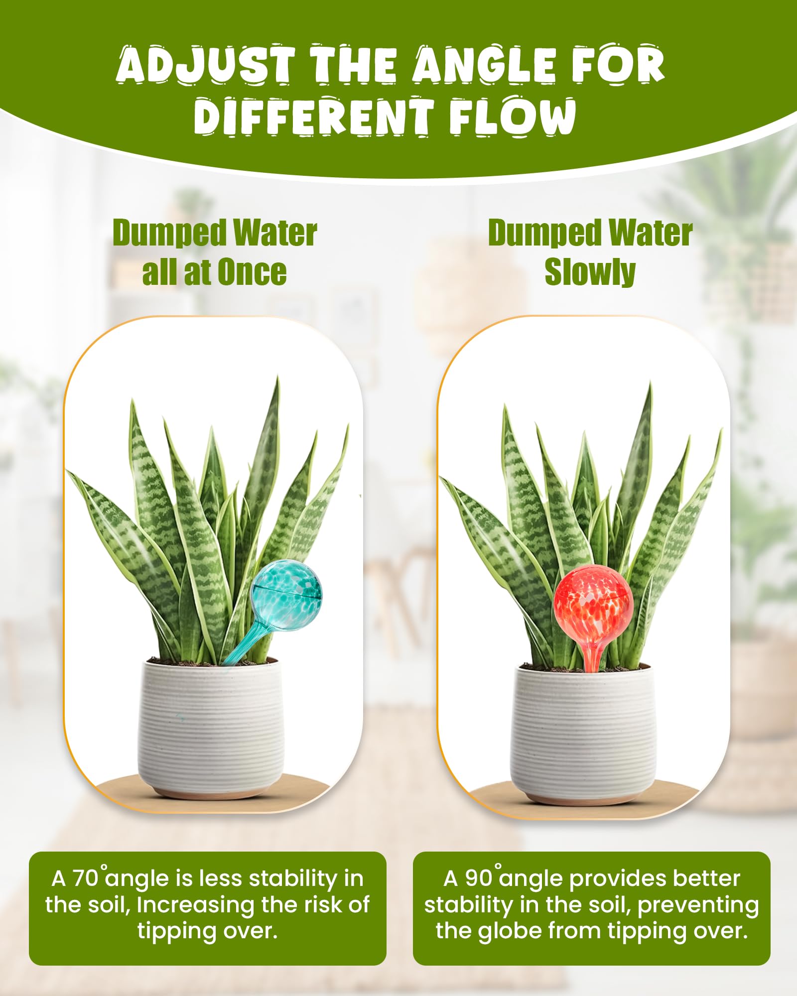 PlanKKers automatic plant waterer for indoors keeps soil evenly moist for healthy growth