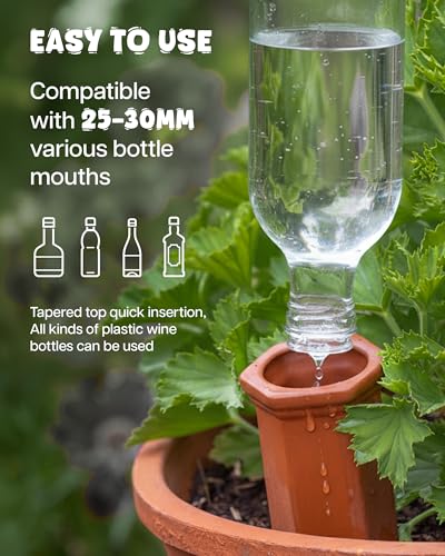 PlanKKers vacation watering device outdoors keeps plants thriving while away