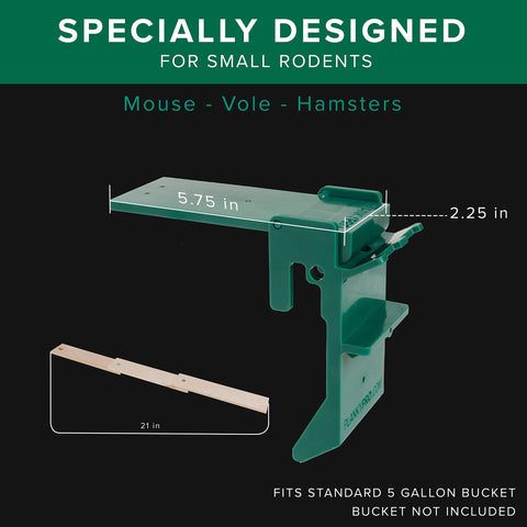 PlankyPro bait setup image highlights safe, poison-free use with peanut butter.