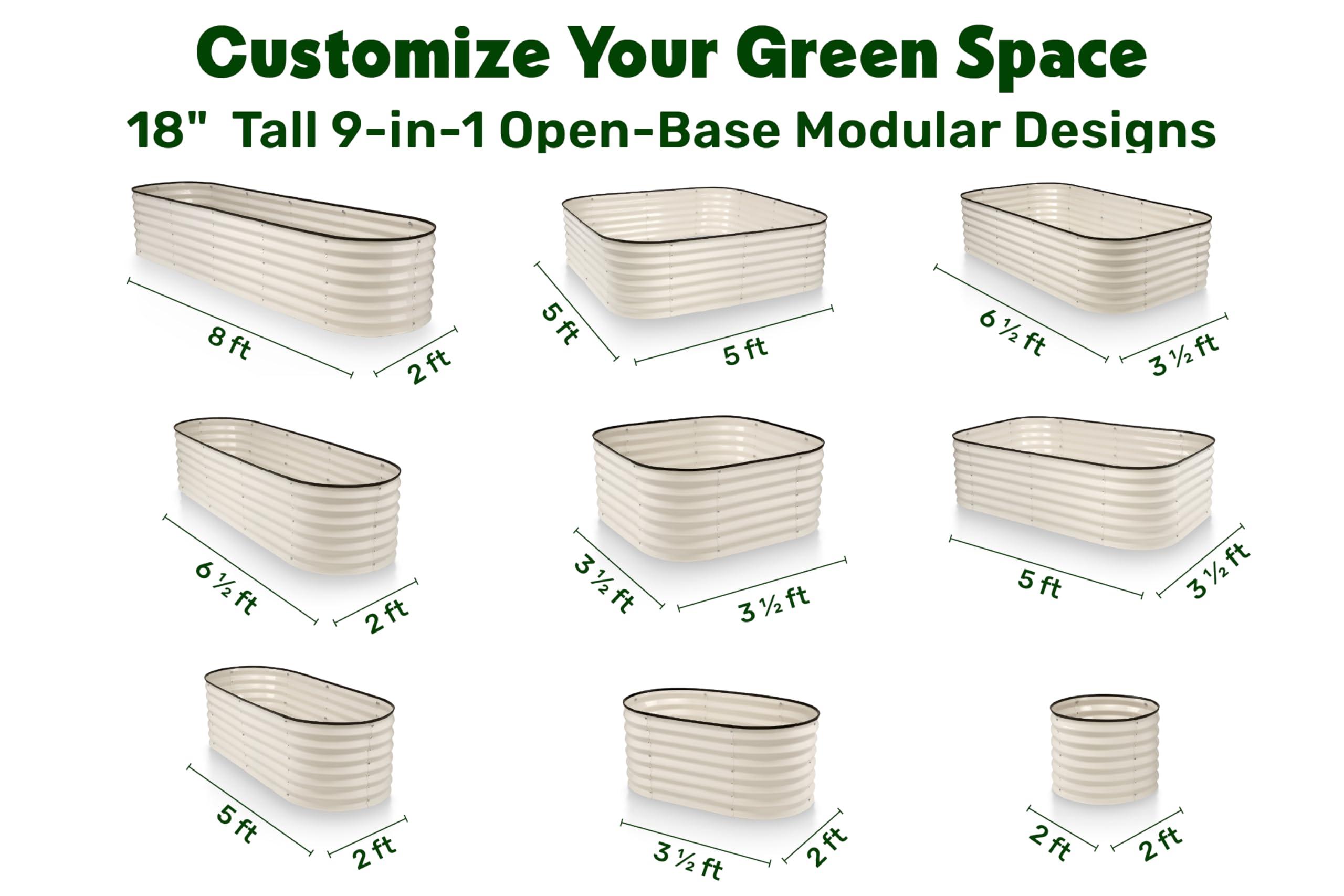 Plant & Plot 9-in-1 galvanized bed side setup highlights easy space configuration for vegetables