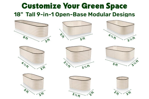 Plant & Plot 9-in-1 galvanized bed side setup highlights easy space configuration for vegetables