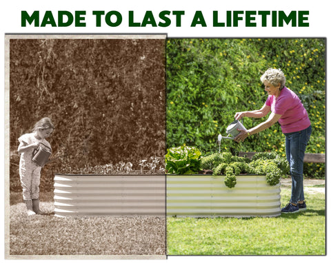 Plant & Plot durable galvanized steel walls illustrate rust resistance for outdoor use