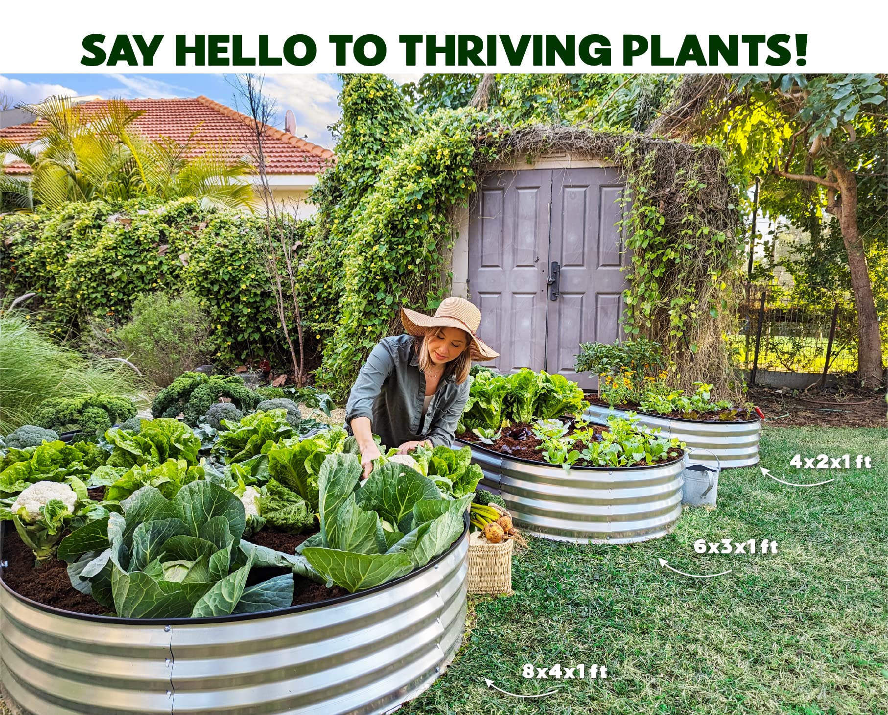 Plant & Plot garden bed with vegetables and flowers shows versatility.