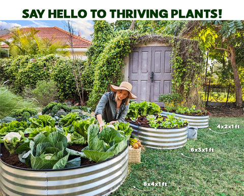 Plant & Plot garden bed with vegetables and flowers shows versatility.