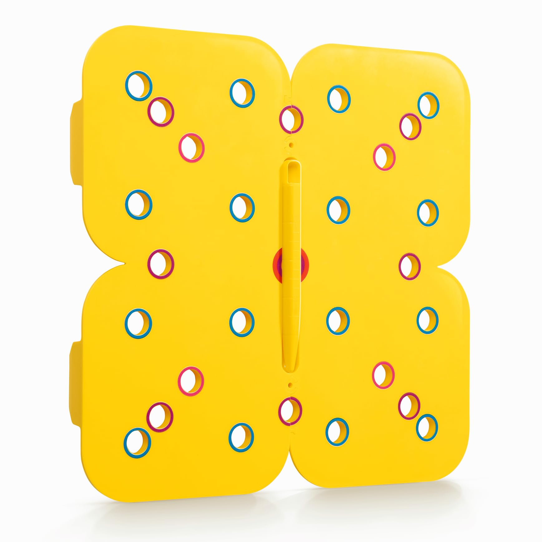 Plant & Plot seedling spacer tool guiding precise seed placement in a tidy grid