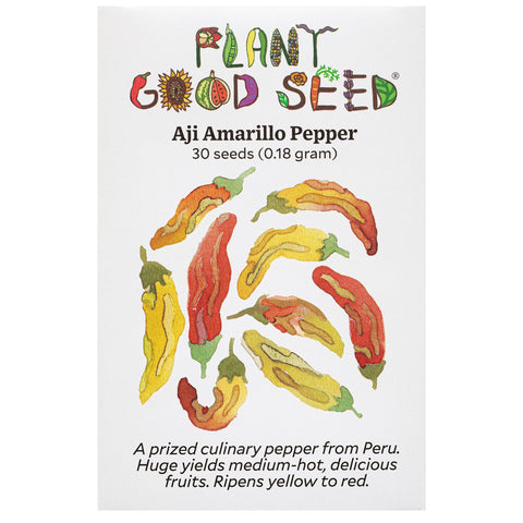 Plant Good Seed Aji Amarillo seed packet ideal for a flavorful harvest