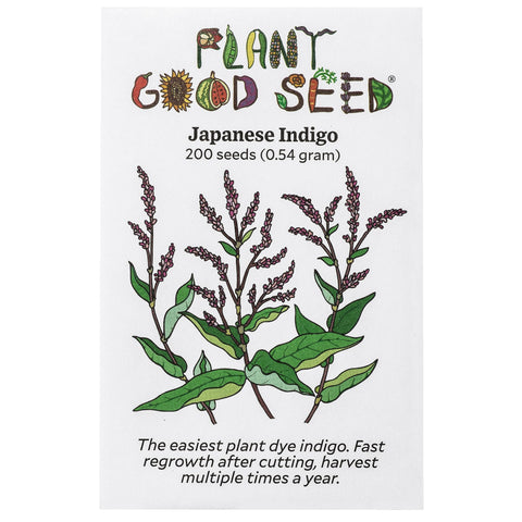 Plant Good Seed Japanese Indigo seeds packet for easy home dye projects.