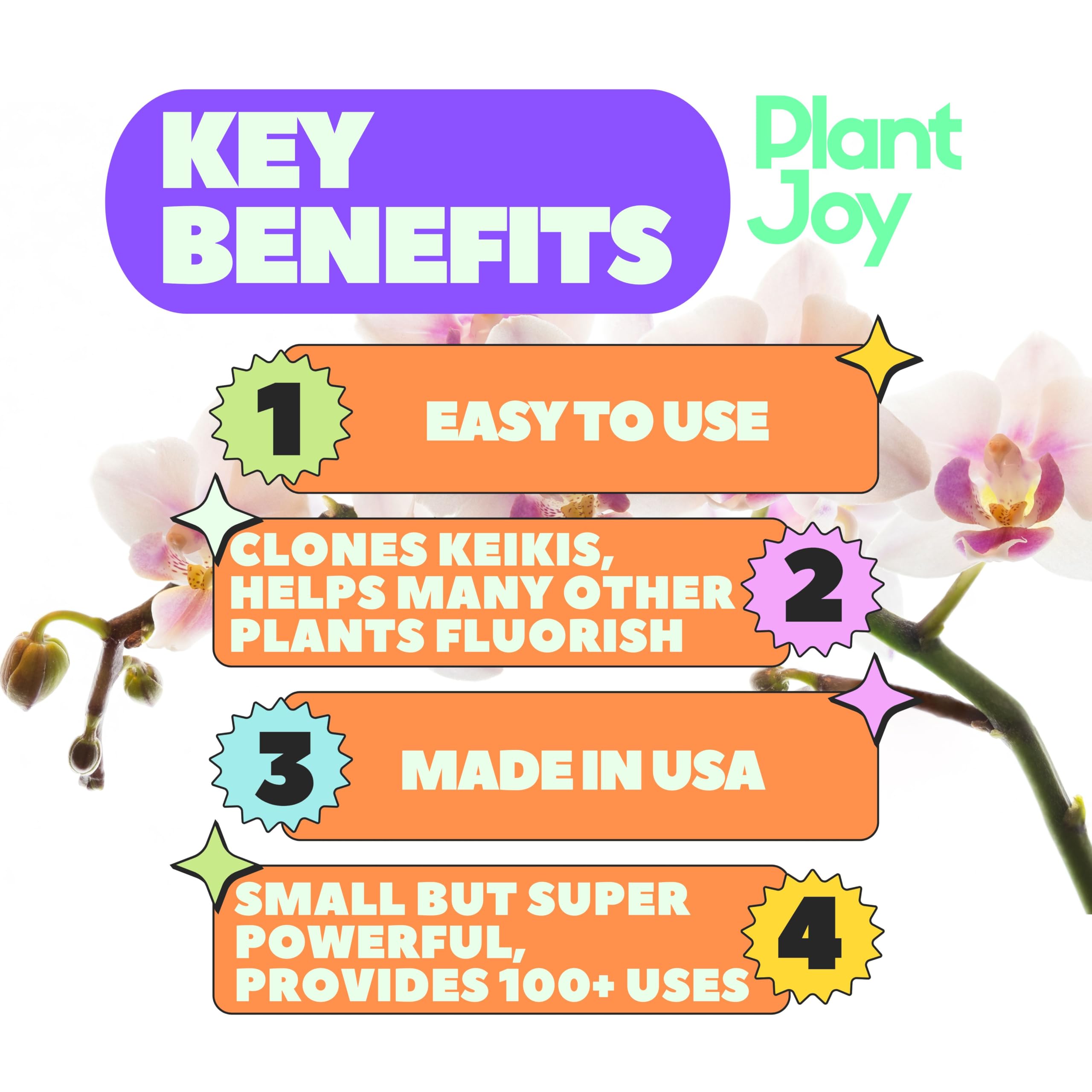 Plant Joy Keiki Paste applicator sticks ready for precise node application.