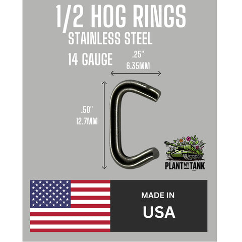 Plant My Tank hog rings ideal for crab pots and cages with sturdy grip.